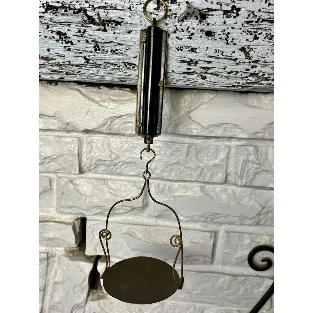 Antique Salters Brass Letter Balance Scale British Made Hanging Postal Weight